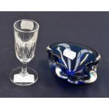 A 19th Century deception glass, together with an Italian ashtray