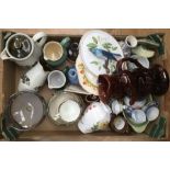 ***AWAY  JMS ***Collection of Denby wares and other china items, glass wares, Toby with lid etc