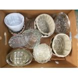 Collection of 19th and 20th Century jelly mould stoneware and glass