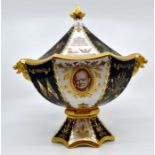 The Churchill Vase - a limited edition Abbeydale china imari pattern octagonal vase and domed cover,