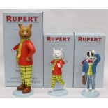 A collection of three boxed Rupert Classic figures by Frances Collectables Limited to comprise: