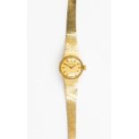 A 9ct gold Certina ladies wristwatch, round gold tone dial, baton markers, dial diameter approx.