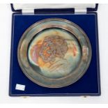 An Elizabeth II silver Prince Charles commemorative plate, Sheffield 1980, signed by 'Maestro Pietro
