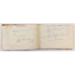 Autograph album featuring numerous signatures collected by a taxi driver during the late-1990s/