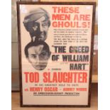 A Rare 1948 British Film Poster entitled "The Greed of William Hart". Featuring Todd Slaughter.