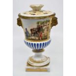 An early 19th Century Continental probably French campana shaped potpourri and cover, the body