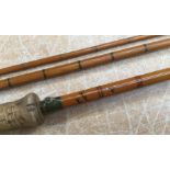 Angling interest: Foster Bros of Ashbourne "The Brook" split cane rod. Complete with canvas cover.