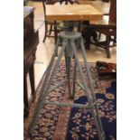 A 1950's modelling tripod table, Alec Tiranti of London