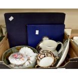 A collection of Royal Crown Derby Posie pattern, Rye Pottery and a Doulton fruit bowl