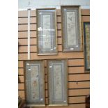 Mid 20th Century Chinese framed silks, set of four