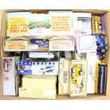 A collection of assorted diecast vehicles including Corgi Lledo and others. (one box)