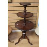 Early 20th Century mahogany reproduction three tier dumb waiter