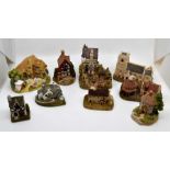 A Lilliput Lane collection of cottage figures, including Tuck Shop, Four Seasons, Dale Farm, Dove