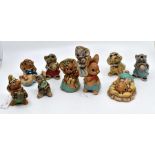 A collection of Pendelfin figures, including grey mouse family (10) Condntion: Minor chips to all