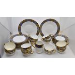 A shelley late foley part tea set, comprising eleven cups, eleven saucers, twelve side plates, two