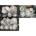 Collection of Johnson Bros Microwave set, dinnerwares and cake stands