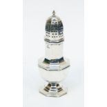 A large silver sugar sifter, dome top, height approx. 171mm, Sheffield 1939, maker Viners Ltd (Emile