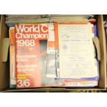 A collection of approx 500 1960's football programmes, mostly mid 1960's (one box)