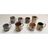 Collection of 8 Poole pottery mugs, all marked to base (8) Condition: All pieces crazed. Four pieces