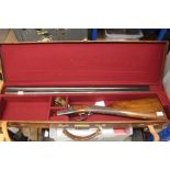 A Webley & Scott Side by Side 12 Bore Shotgun serial number 126144. Chambered for 2.5 inch 12 Bore