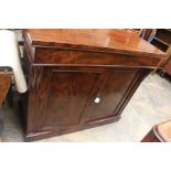 A Victorian mahogany chiffonier type sideboard, circa 1860, rectangular top above a single drawer