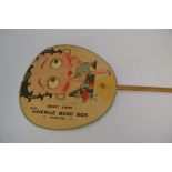 A pre war New Zealand made Betty Boop Paper Fan with moving eyes entitled "Merry Xmas from