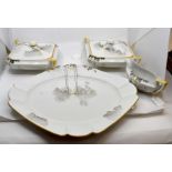 Shelley Tall Trees pattern ceramics comprising 2 tureens, large platter and gravy boat