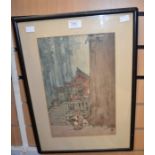 Horishi Yoshida (1876-19500, woodblock print, 1937, signed, red mark title