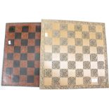 Two decorative chess boards