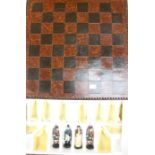 Waterloo chess set, with board Note: Chess set complete