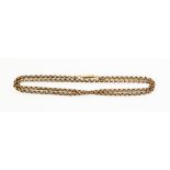 A 9ct rose gold belcher chain, length approx. 19.5'', barrel clasp, weight approx. 6.8gms