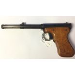 Diana .177 Model 2 Air Pistol. Wooden grips. Working action. Marked "Made in Germany". Some original