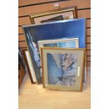 A selection of various prints including Monet, nautical and topographical (11)
