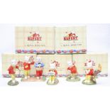Royal Doulton: A collection of five boxed Royal Doulton Rupert figures, to comprise: Rupert