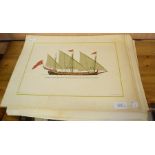 Series collection of shipping and Schooner prints