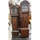 A 19th century mahogany longcase frame; another similar