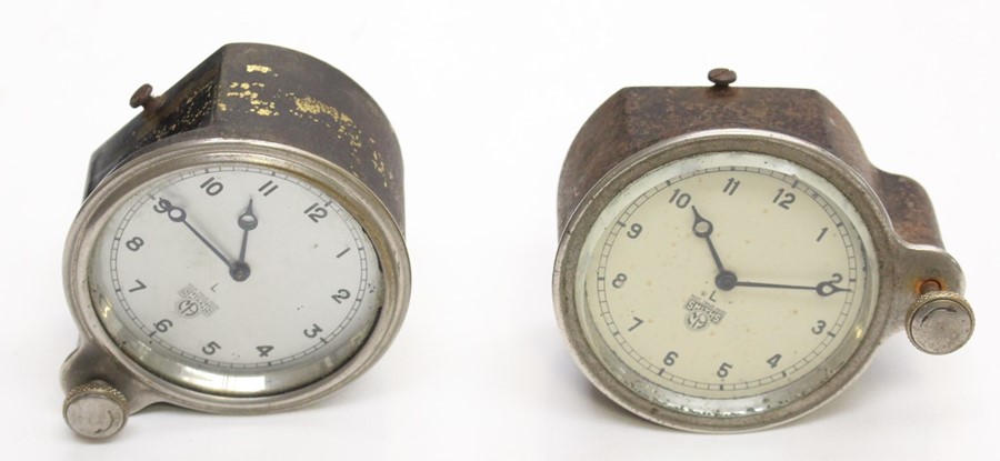 Two Smiths car clocks, circa 1930, chrome cased (2)