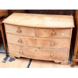 ****AUCTIONEER TO ANNOUNCE LOT WITHDRAWN****A 19th Century bow front chest of two over two