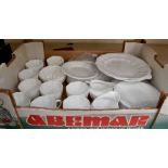 A Royal Crown Derby and associated part tea set, comprising eight saucers, fourteen tea plates,