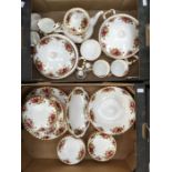 A Royal Albert 'Old Country Roses' part tea and dinner set, including teapot, two tureens, cups, six
