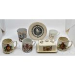 A collection of British commemorative wares to include coronation of George V, Edward VIII, George