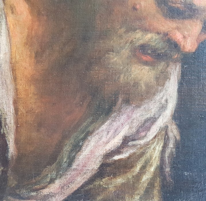 16th /17th century Italian school,  an old master of a bearded man, oil on canvas laid down, - Image 4 of 5