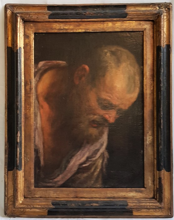16th /17th century Italian school,  an old master of a bearded man, oil on canvas laid down,