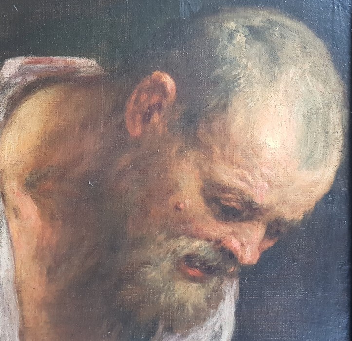 16th /17th century Italian school,  an old master of a bearded man, oil on canvas laid down, - Image 3 of 5