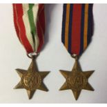 WW2 British Italy Star and Burma Star. Both complete with original ribbons.