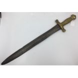 French 1816 pattern Artillery Short Sword. 45cm long double edged blade. Rust pitting and grind