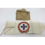 WW2 British Home Front Rare National ARP for Animals Animal Service Armband. Complete with the