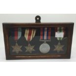 WW2 British Medal group consisting of 1939-45 Star, Africa Star, Italy Star and War Medal. All