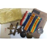 WW1 British Medal Group to 95673 Clp James Gladden, RFA comprising of 1914-15 Star, War Medal and