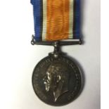 WW1 British War Medal to 28042 Pte F Shutler, Duke of Cornwalls Light Infantry. Complete with